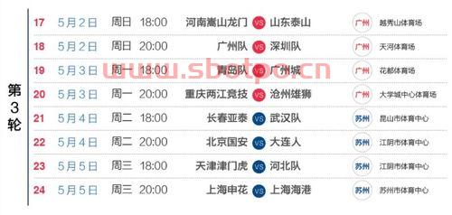 2021中超联赛苏州赛程表时间（中超苏州比赛）